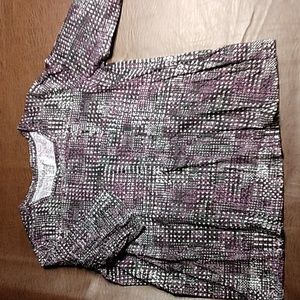 Catherines Women's Plus Size 0X 14/16 Printed T-shirt with 3/4 Sleeves